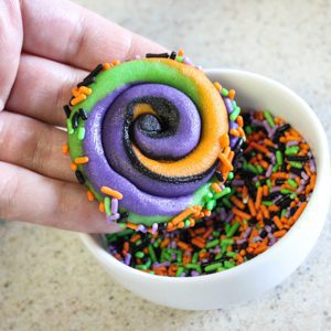Pinwheel Halloween Sugar Cookies