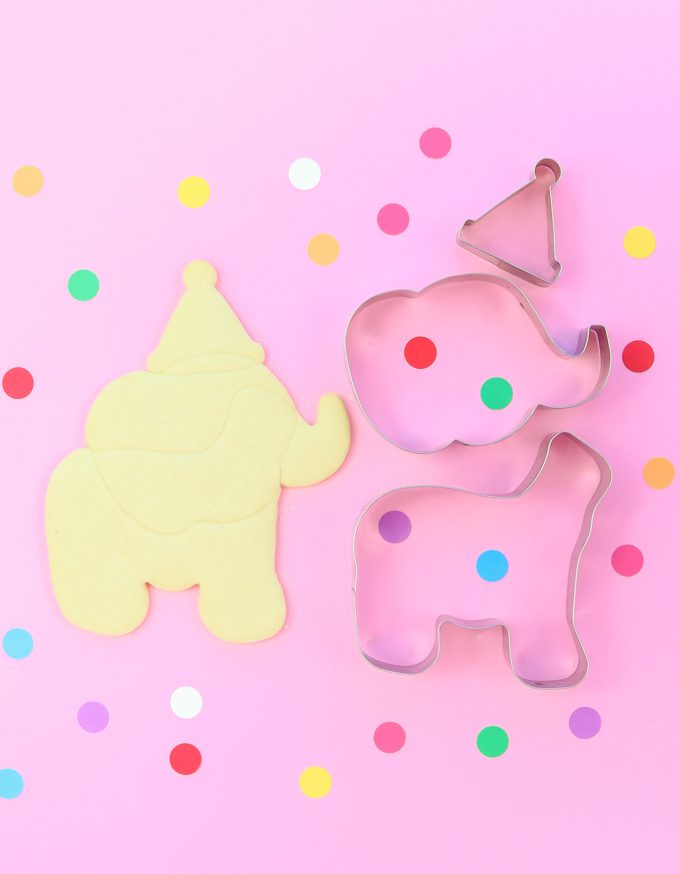 an undecorated giant circus animal cookie