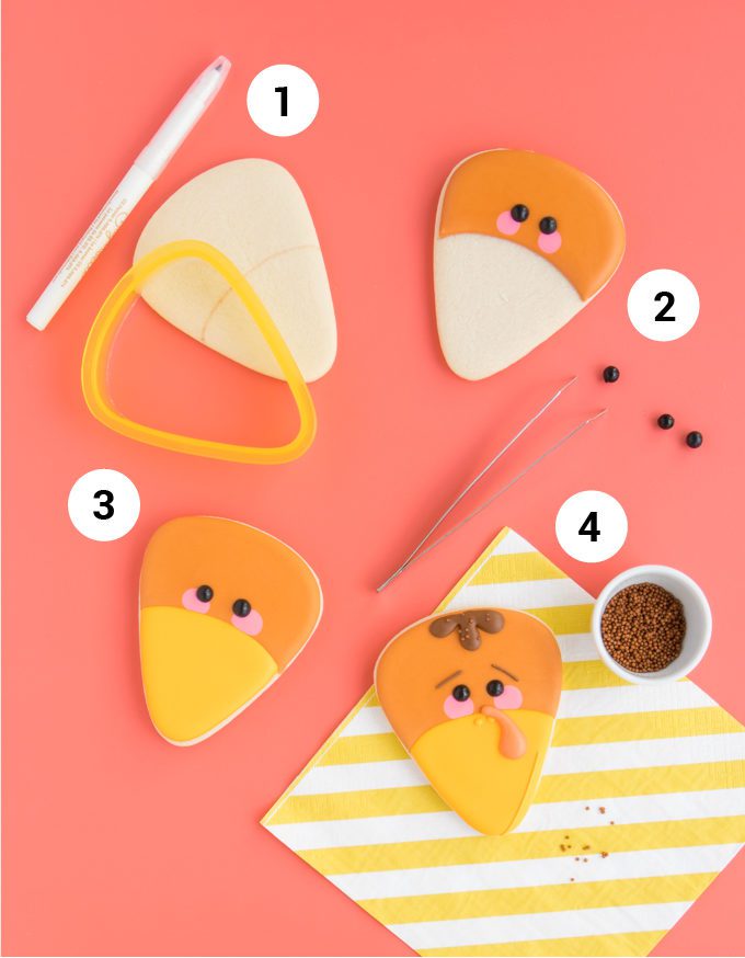 Turkey Cookies With Candy Corn Cutter