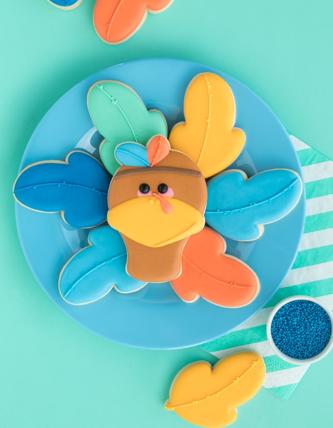 Turkey Cookies Made From Easter Basket Cutters