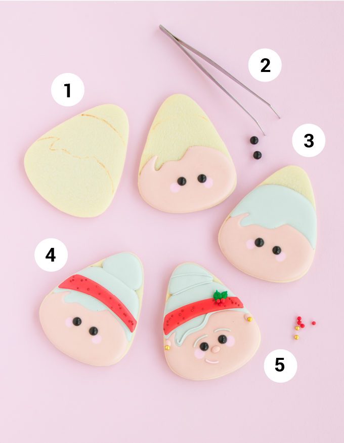 Santa Cookies From A Candy Corn Cutter