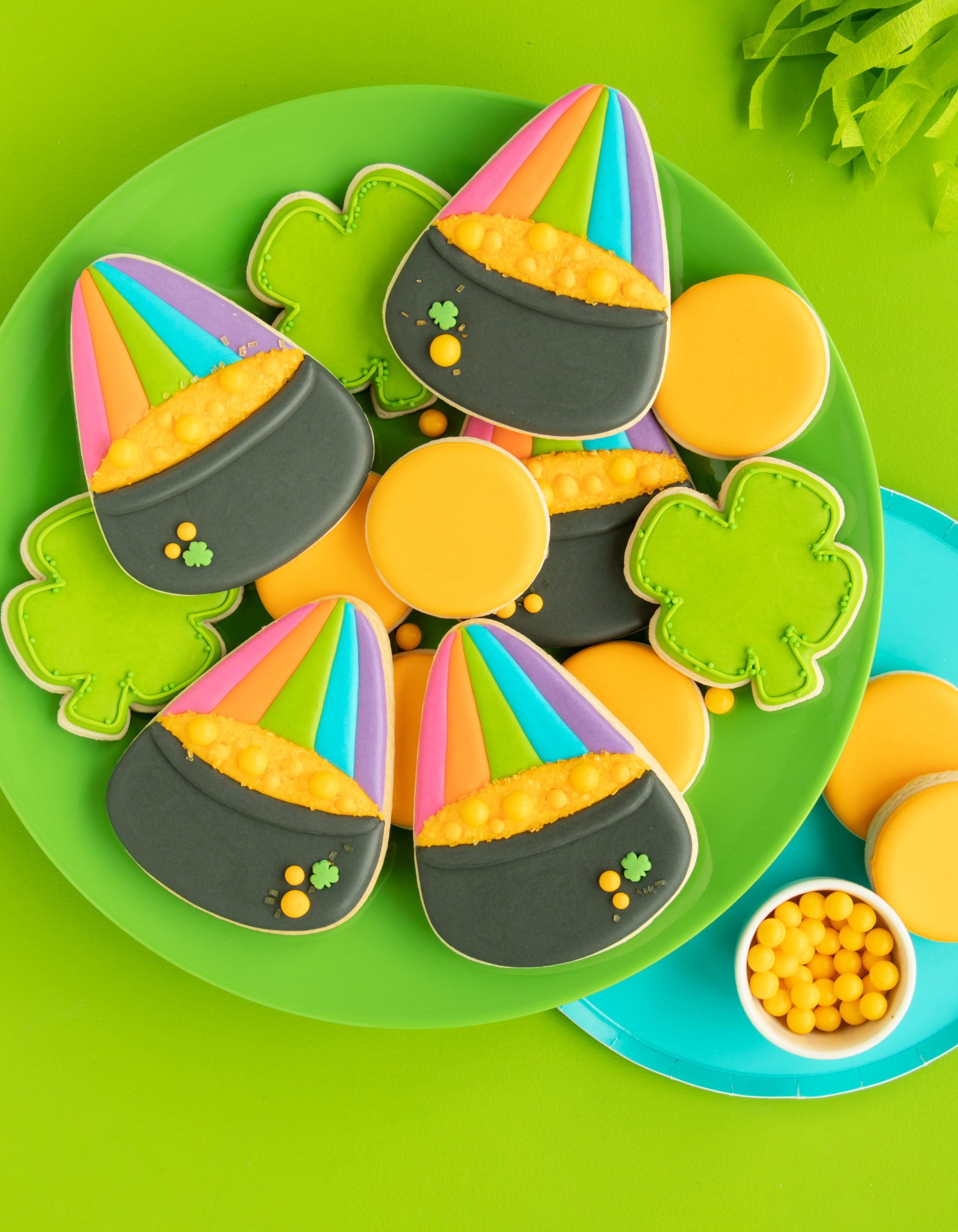 Pot Of Gold + Rainbow Cookie From A Candy Corn Cutter Tutorial