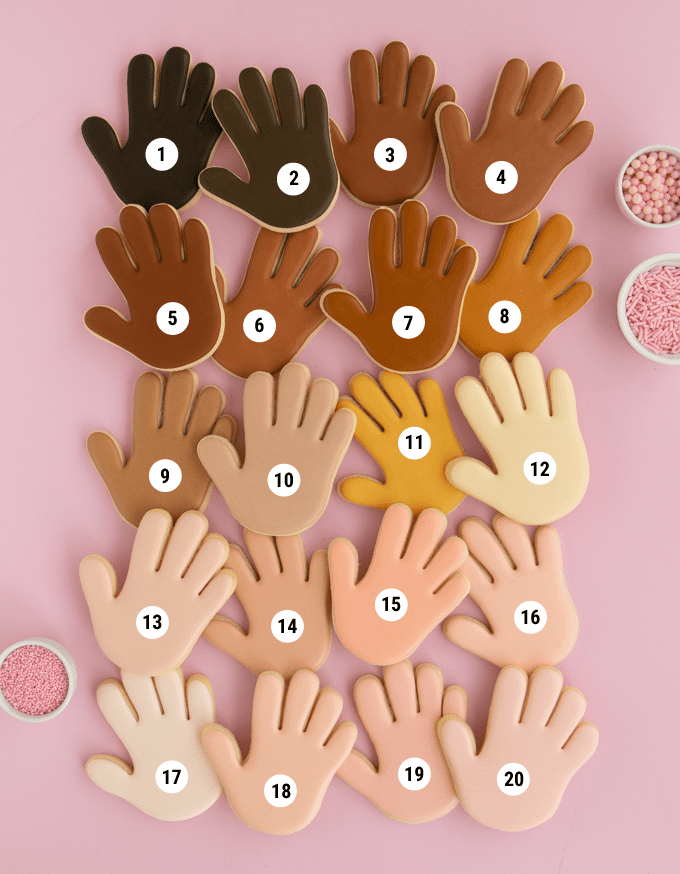 Skin Tone Icing Color Chart