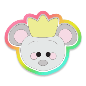Mouse King Head Cookie Cutter 3D Download