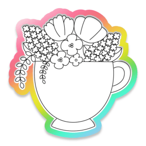 Floral Tea Cup 3D Cookie Cutter Download