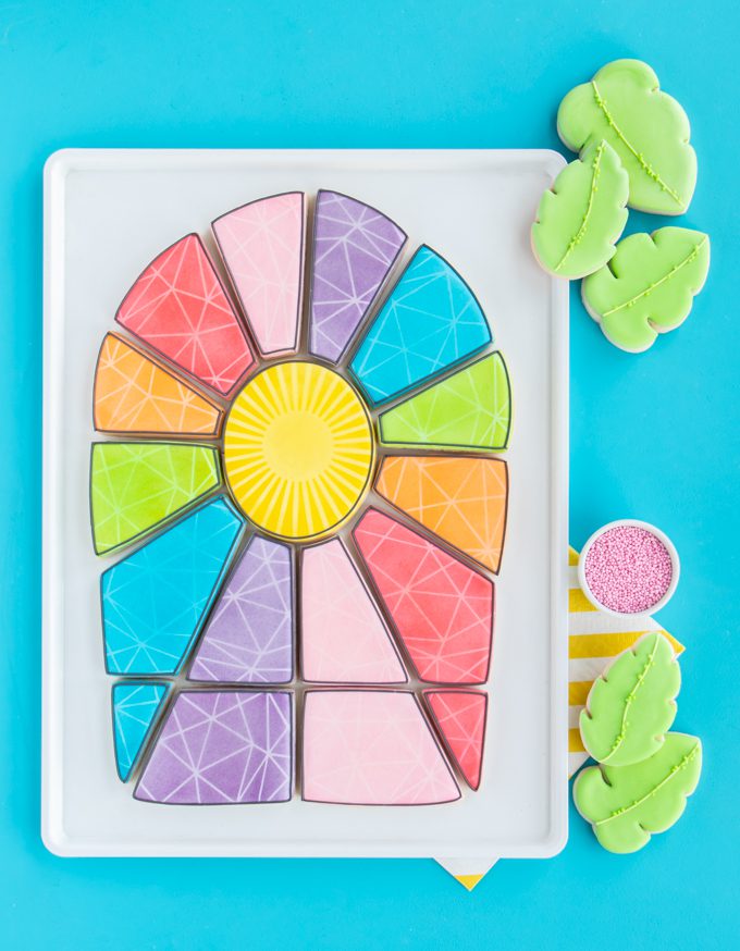 Stain Glass Cookie Platter Set