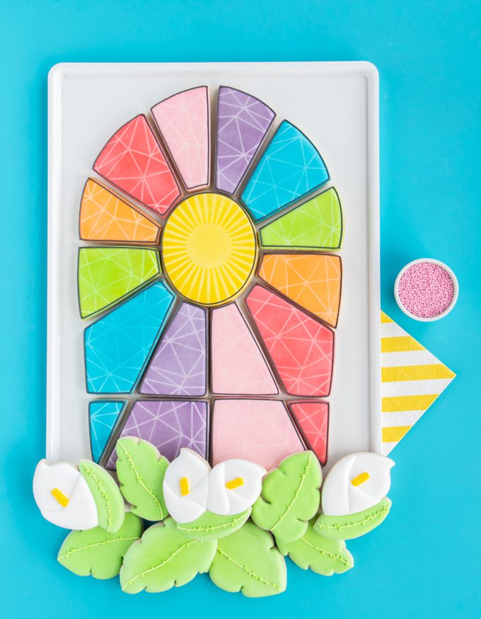 Stain Glass Cookie Platter Set