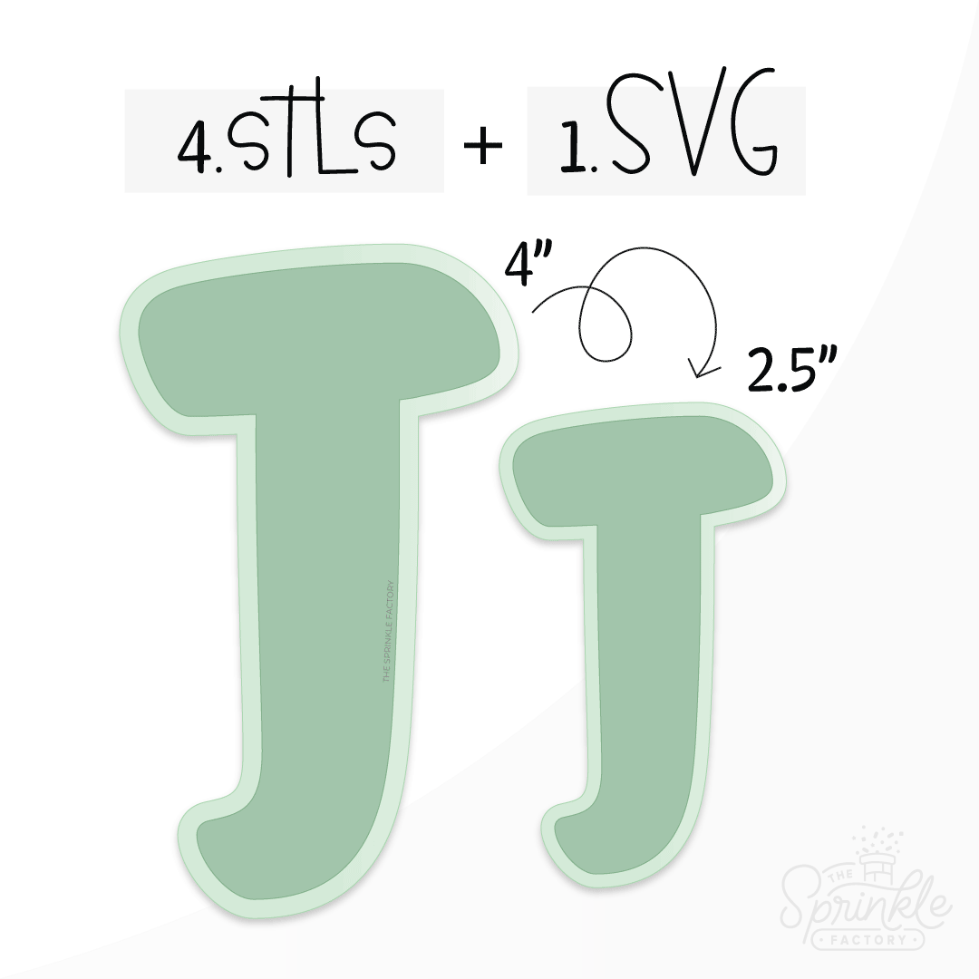 Image of a green capital letter J with an offset light green background.