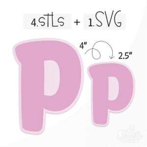 Image of a purple capital letter P with an offset light purple background.
