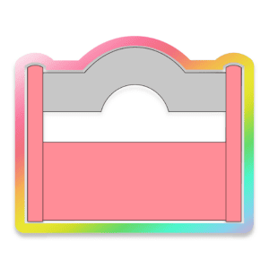 Digital Drawing of a Light Red Tool Box Cookie Cutter