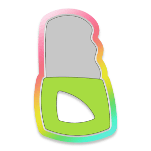 Digital Drawing of a Saw with a Green Handle Cookie Cutter