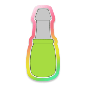 Digital Drawing of a Green Screw Driver Cookie Cutter