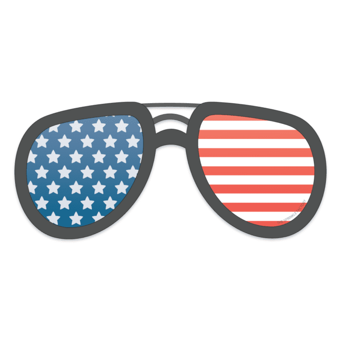Patriotic Aviator Sunglasses Cutter - The Sprinkle Factory