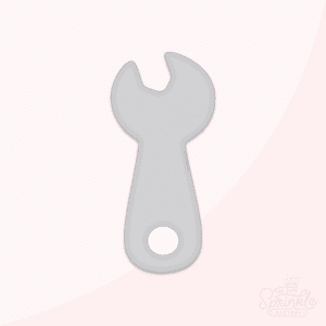 Digital Drawing of a Gray Wrench Cookie Cutter