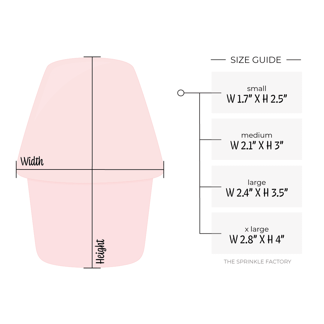Clipart of a light pink pencil top eraser size guide.