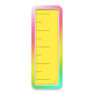 Digital image of yellow ruler cookie cutter.