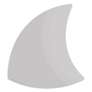 Clipart of a grey shark fin.