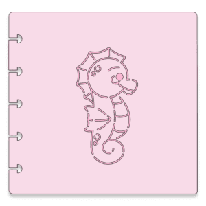 Digital Image Of A Pink Seahorse PYO Stencil
