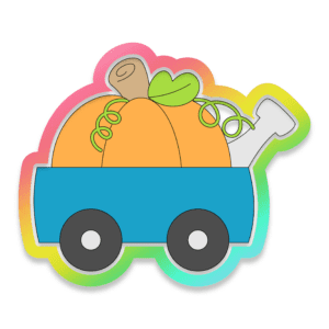 Pumpkin Wagon Cookie Cutter 3D Download