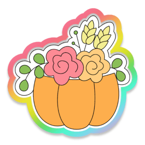 Floral Pumpkin Cookie Cutter 3D Download