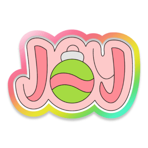 Joy With Ornament Cookie Cutter 3D Download