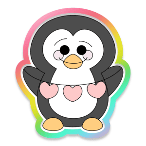 Penguin Banner Cookie Cutter 3D Download