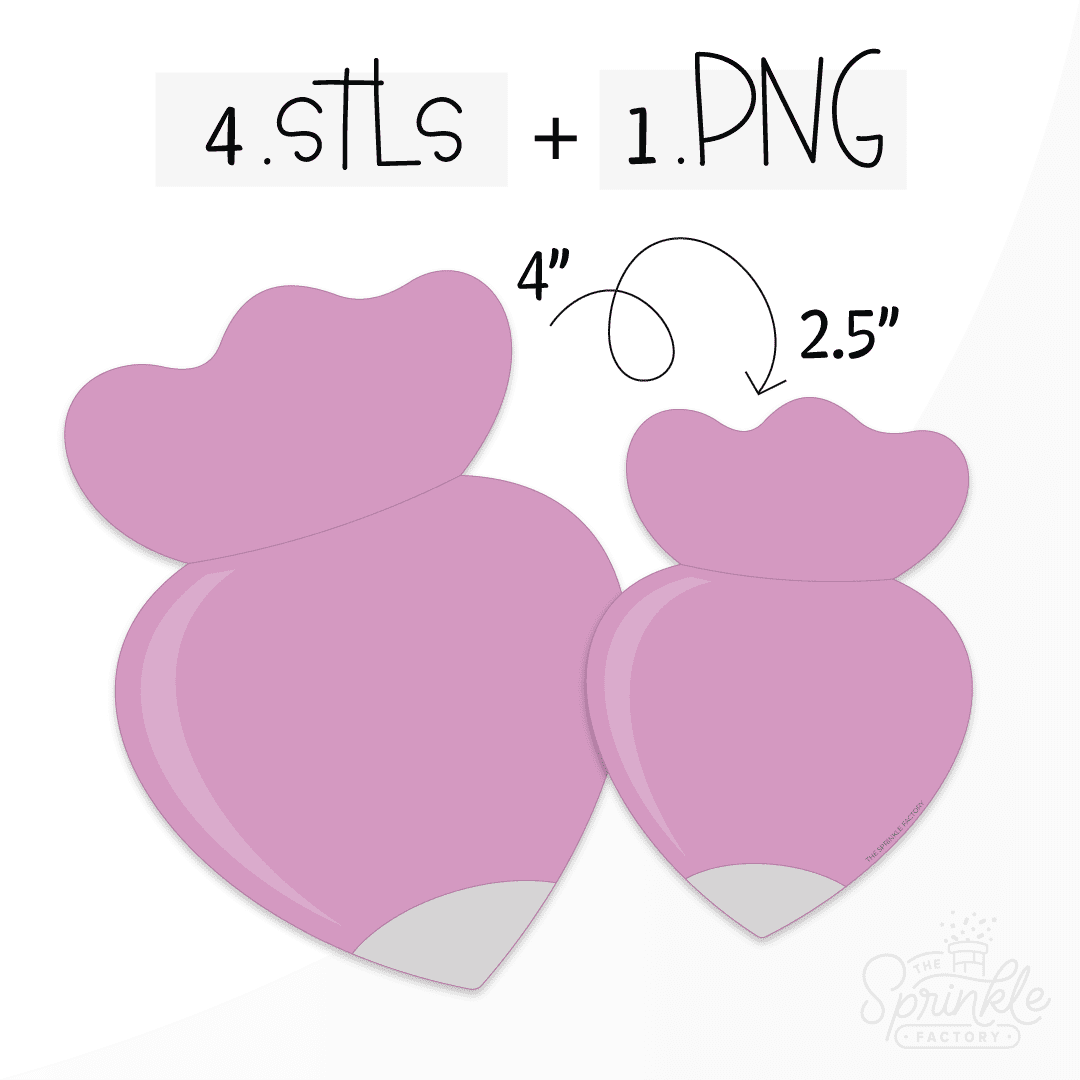 Clipart of a purple piping bag with silver tip.