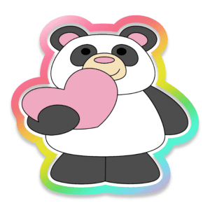 Panda Heart Cookie Cutter 3D Download