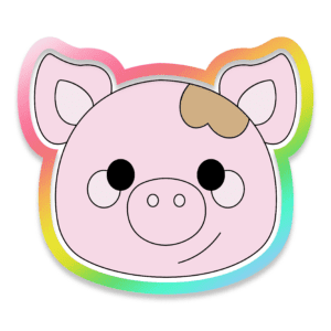 Peggy Pig Head Cookie Cutter 3D Download