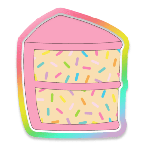 Birthday Cake Slice Cookie Cutter 3D Download