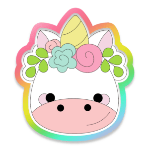 Floral Unicorn Head Cookie Cutter 3 Download