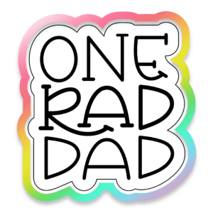 One Rad Dad Plaque Cookie Cutter 3D Download