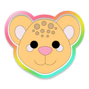 Cheetah Head Cookie Cutter 3D Download