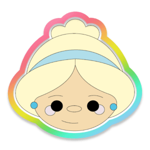 Glass Slipper Princess Head Cookie Cutter 3D Download