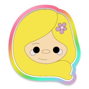 Long Hair Princess Head Cookie Cutter 3D Download