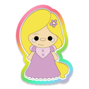 Long Hair Princess Cookie Cutter 3D Download