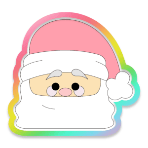 Santa Flat Beard Cookie Cutter 3D Download