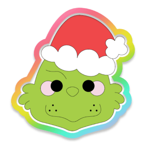 Grinch With Santa hat Cookie Cutter 3D Download