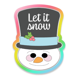 Snow Man Face Hat Cookie Cutter 3D Download