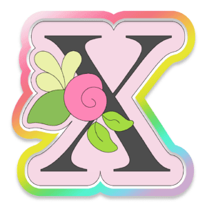 Floral X Cookie Cutter 3D Download