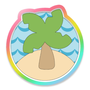 Palm Tree Patch Cookie Cutter 3D Download