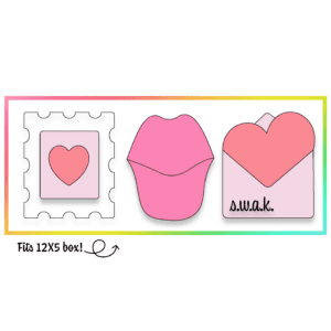 Sealed With a Kiss Set Cookie Cutter 3D Download