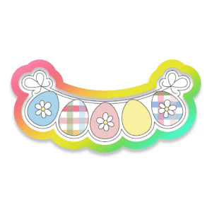 Egg Banner Cookie Cutter 3D Download