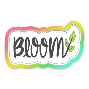 Bloom Plaque Cookie Cutter 3D Download
