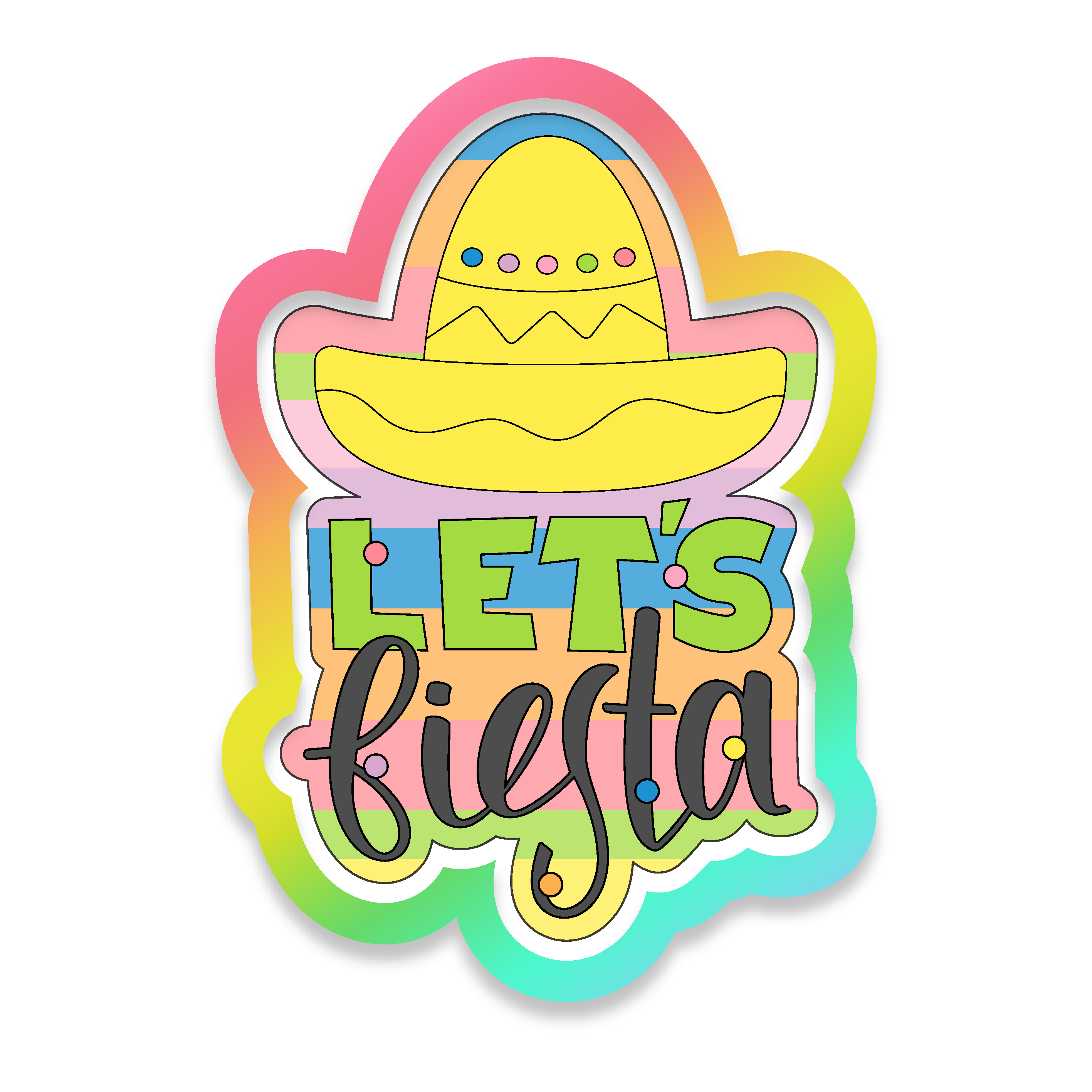 Lets Fiesta Sombrero Cookie Cutter 3D Download