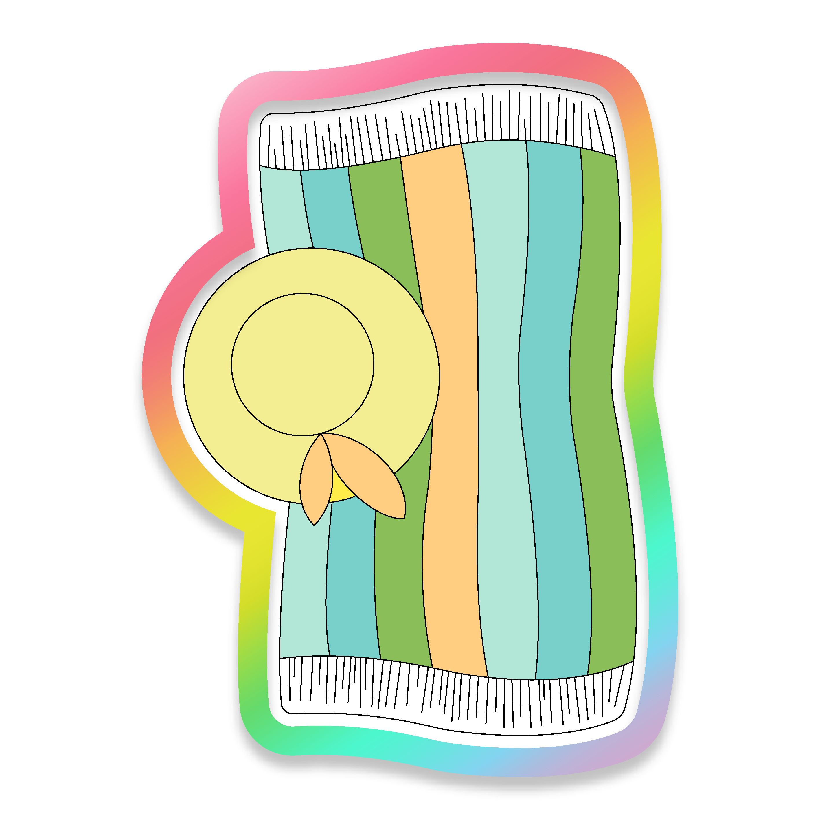 Beach Towel Sun Hat Cookie Cutter 3D Download