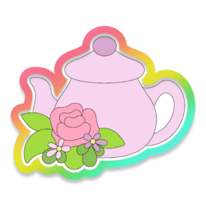 Floral Tea Pot Cookie Cutter 3D Download