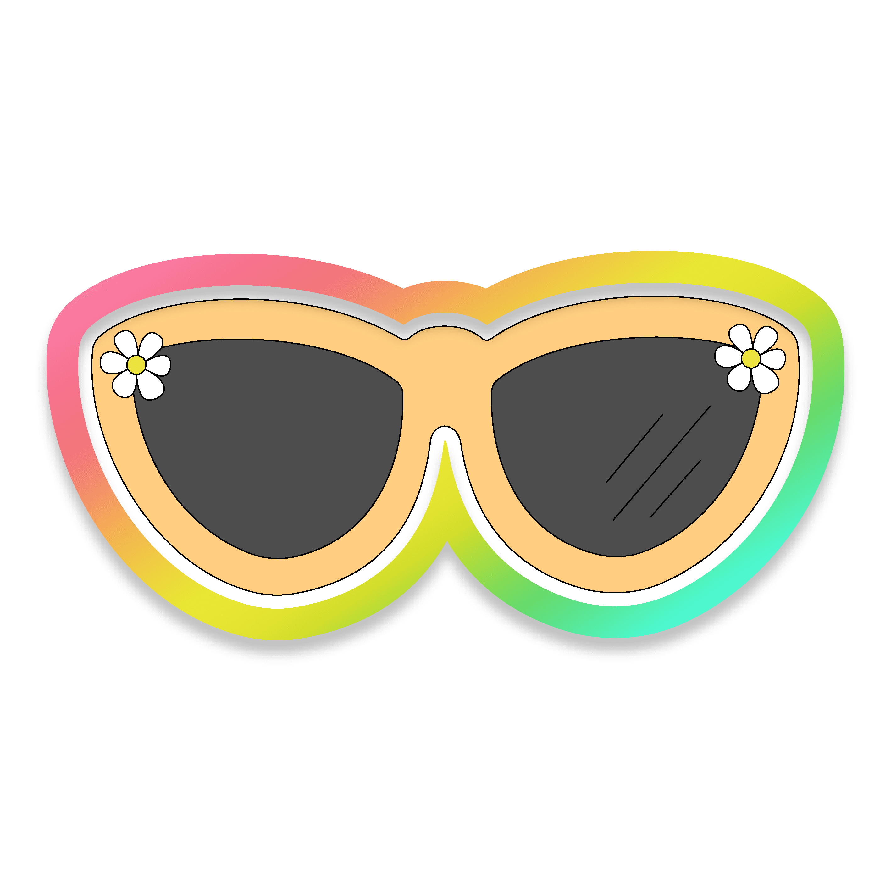 Retro Sunglasses Cookie Cutter 3D Download