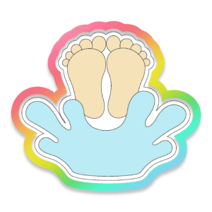 Splashing Feet Cookie Cutter 3D Download