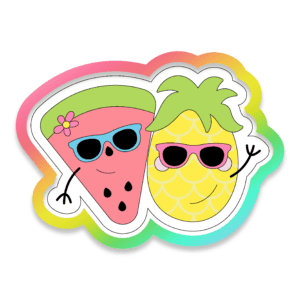 Summer Watermelon Pineapple Friends Cookie Cutter 3D Download